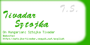 tivadar sztojka business card